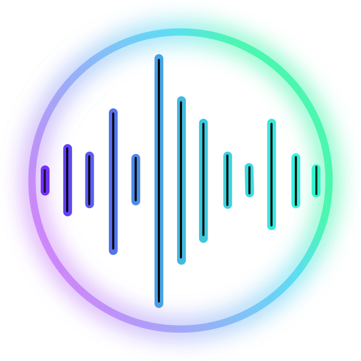 An artistic visual of a sound wave or studio equipment, representing high-quality audio.